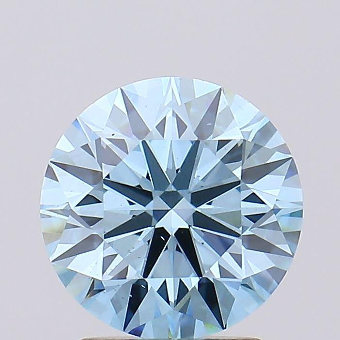 2.05 Ct. Fancy Vivid Blue Round Lab Grown Diamond