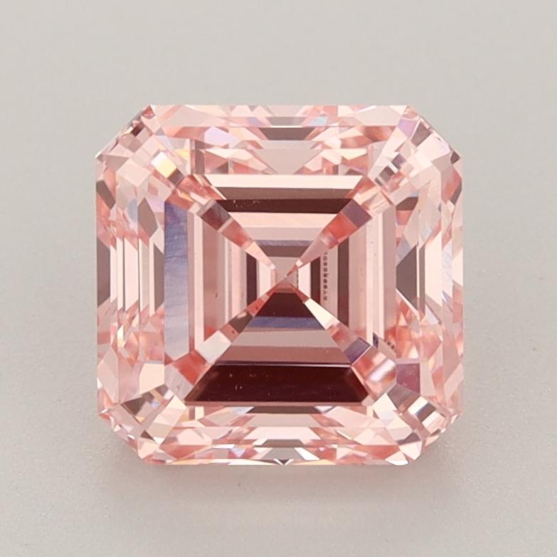 2.56 Ct. Fancy Intense  Pink Asscher Lab Grown Diamond