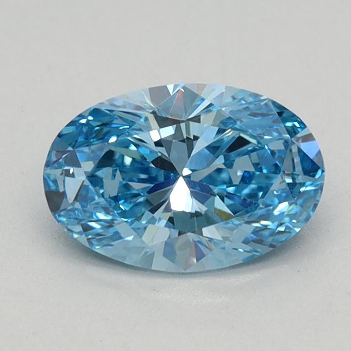 0.59 Ct. Fancy Vivid Blue Oval Lab Grown Diamond