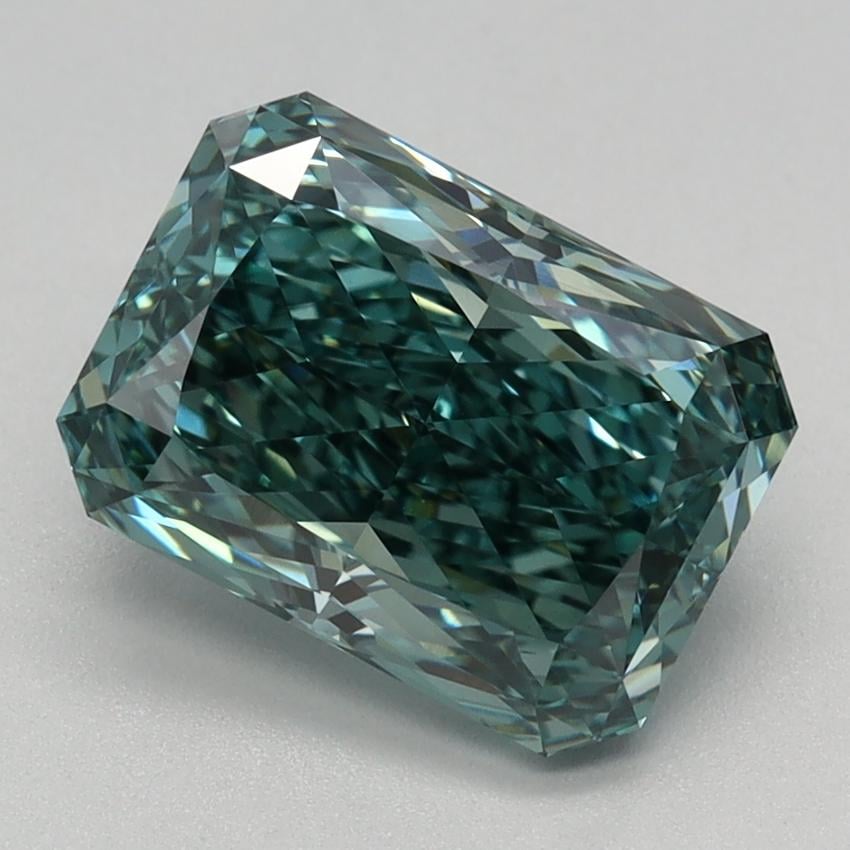 2.18 Ct. Fancy Vivid Green Radiant Lab Grown Diamond