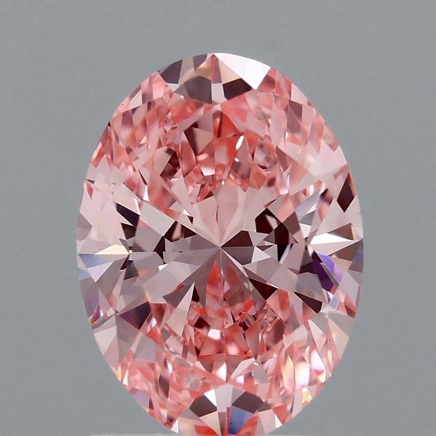 1.34 Ct. Fancy Vivid Pink Oval Lab Grown Diamond