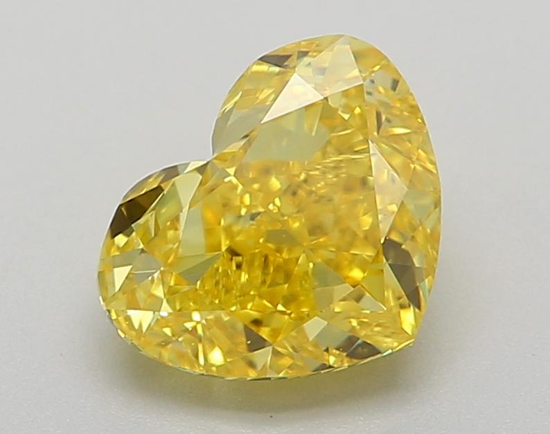1.24 Ct. Fancy Vivid Yellow Heart Lab Grown Diamond