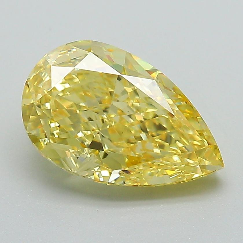 2.25 Ct. Fancy Vivid Yellow Pear Lab Grown Diamond
