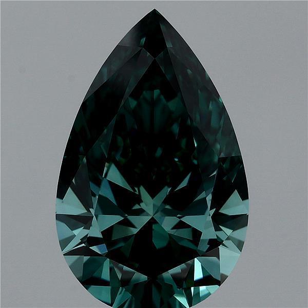 5.01 Ct. Fancy Vivid Green Pear Lab Grown Diamond