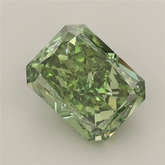 1.08 Ct. Fancy Vivid Green Radiant Lab Grown Diamond