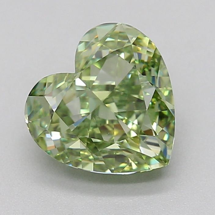 2.06 Ct. Fancy Vivid  Green Heart Lab Grown Diamond