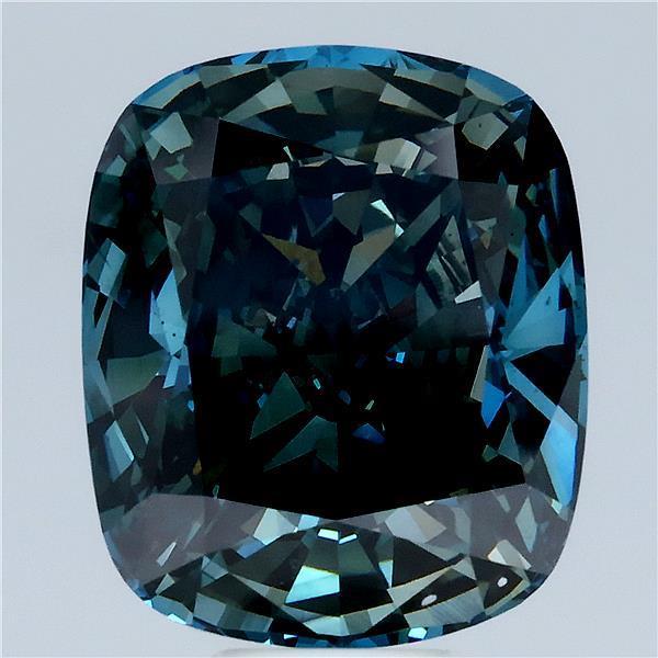 10.30 Ct. Fancy Vivid Blue Cushion Lab Grown Diamond