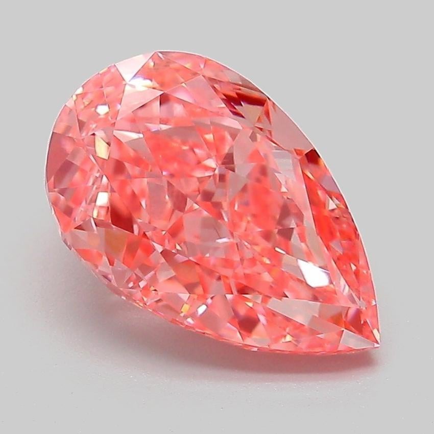 3.02 Ct. Fancy Vivid Pink Pear Lab Grown Diamond