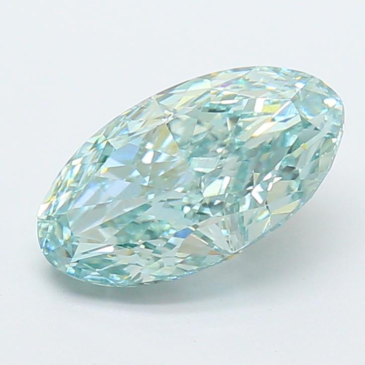 3.02 Ct. Fancy Intense  Green Oval Lab Grown Diamond