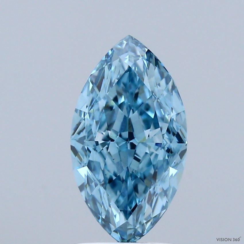 2.13 Ct. Fancy Vivid Blue Marquise Lab Grown Diamond