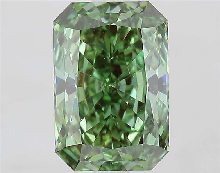 2.45 Ct. Fancy Vivid  Green Radiant Lab Grown Diamond