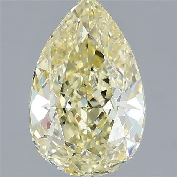 3.04 Ct. Fancy Intense Yellow Pear Lab Grown Diamond