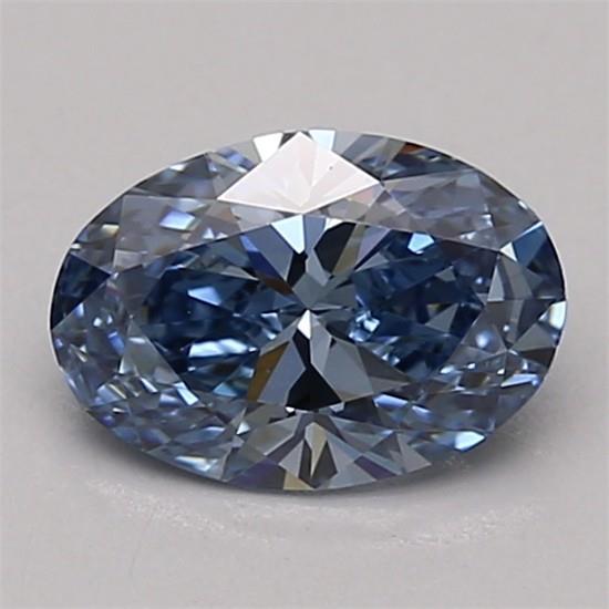 0.80 Ct. Fancy Vivid Blue Oval Lab Grown Diamond