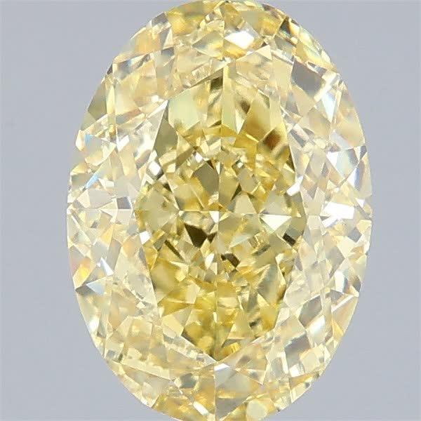 2.56 Ct. Fancy Intense Yellow Oval Lab Grown Diamond