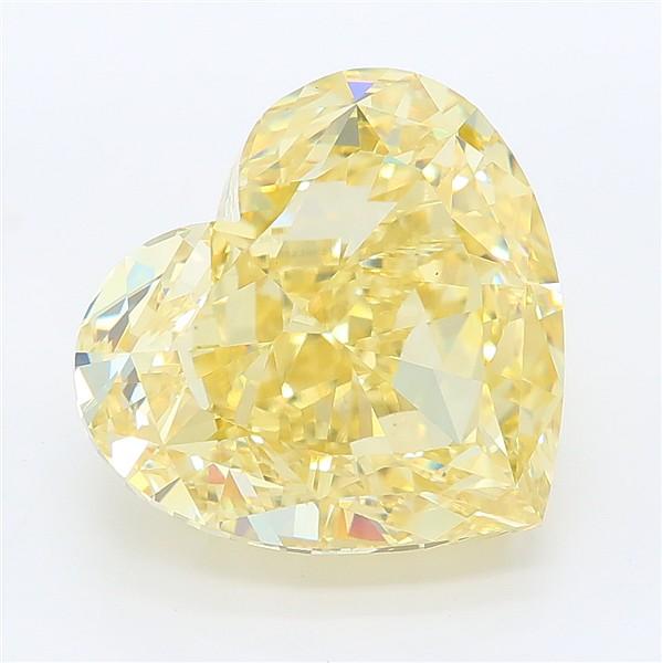 8.61 Ct. Fancy Intense Yellow Heart Lab Grown Diamond