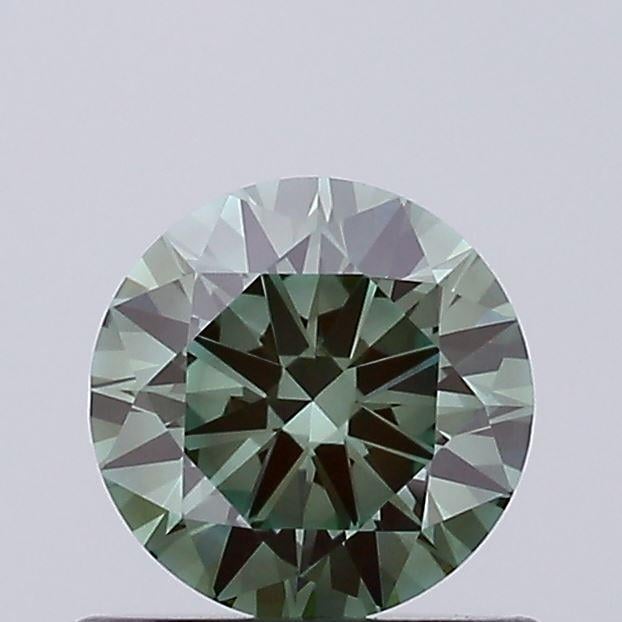 0.67 Ct. Fancy Vivid Green Round Lab Grown Diamond