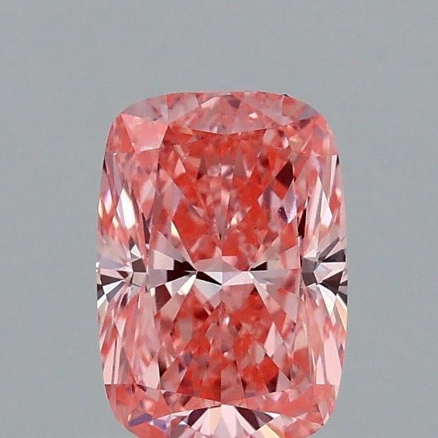 0.93 Ct. Fancy Vivid Pink Cushion Lab Grown Diamond