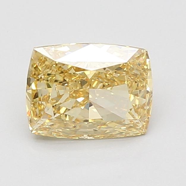 1.37 Ct. Fancy Vivid Yellow Cushion Lab Grown Diamond