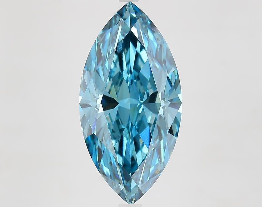 6.06 Ct. Fancy Vivid Blue Marquise Lab Grown Diamond
