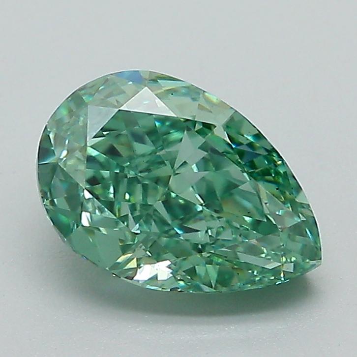 1.56 Ct. Fancy Vivid Green Pear Lab Grown Diamond
