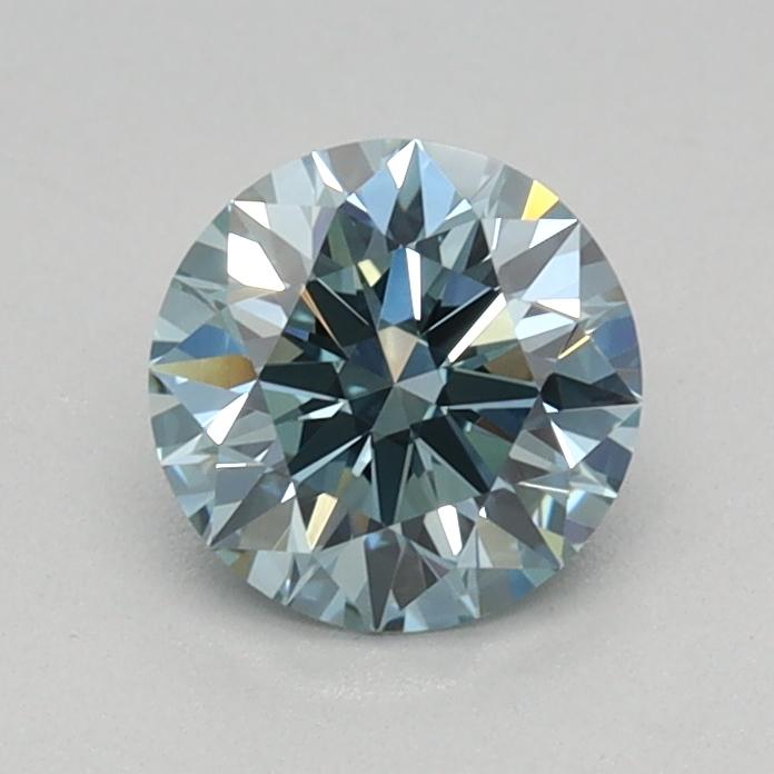 0.53 Ct. Fancy Vivid Blue Round Lab Grown Diamond