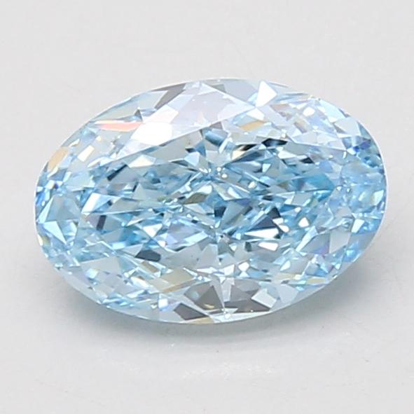1.57 Ct. Fancy Vivid Blue Oval Lab Grown Diamond