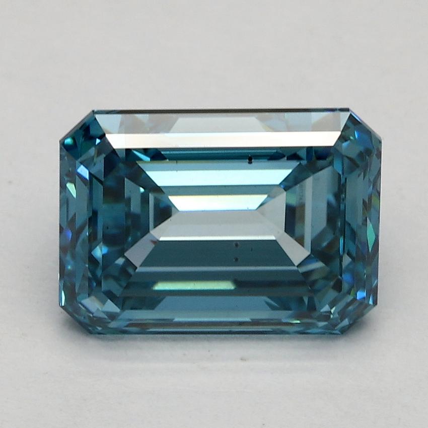 2.53 Ct. Fancy Vivid Blue Emerald Lab Grown Diamond