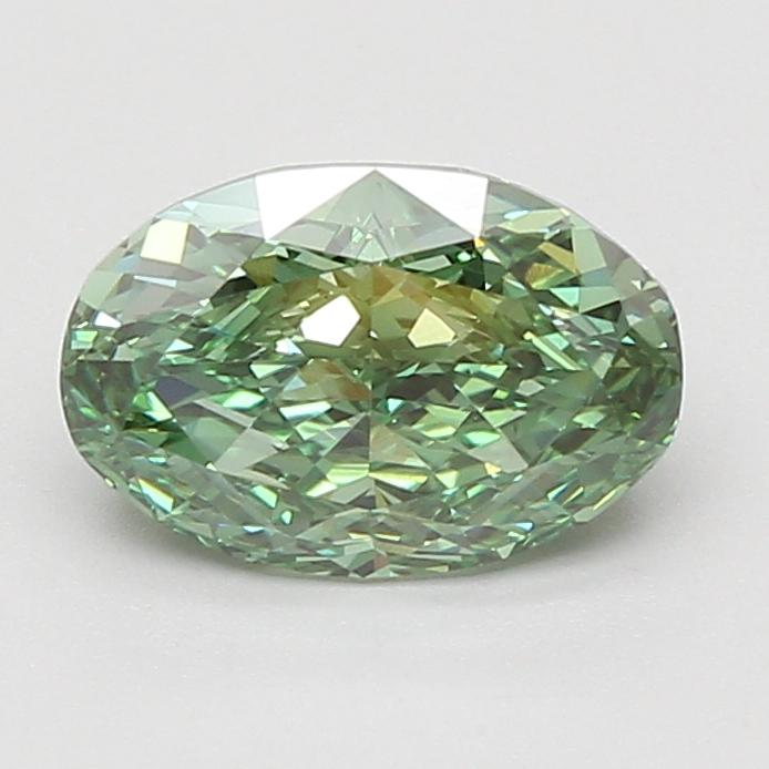 2.08 Ct. Fancy Vivid Green Oval Lab Grown Diamond