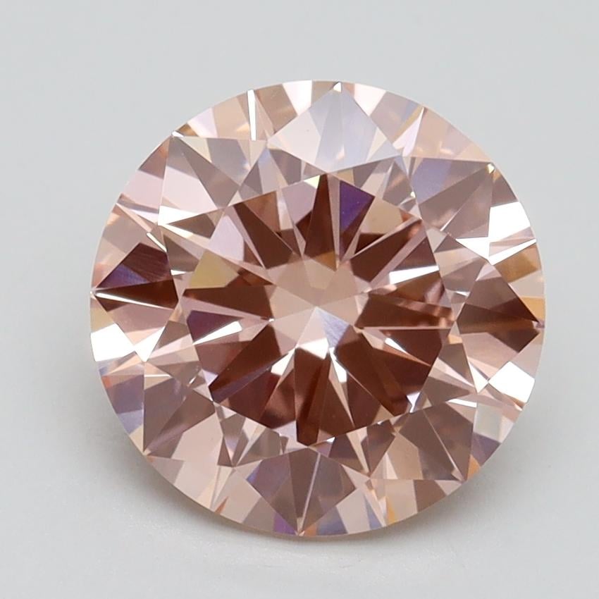 2.51 Ct. Fancy Intense Pink Round Lab Grown Diamond