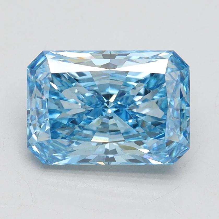 1.72 Ct. Fancy Vivid Blue Radiant Lab Grown Diamond