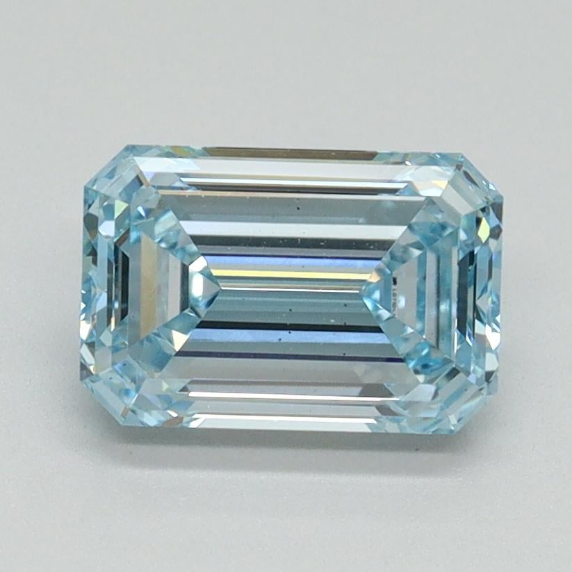 1.55 Ct. Fancy Intense Blue Emerald Lab Grown Diamond