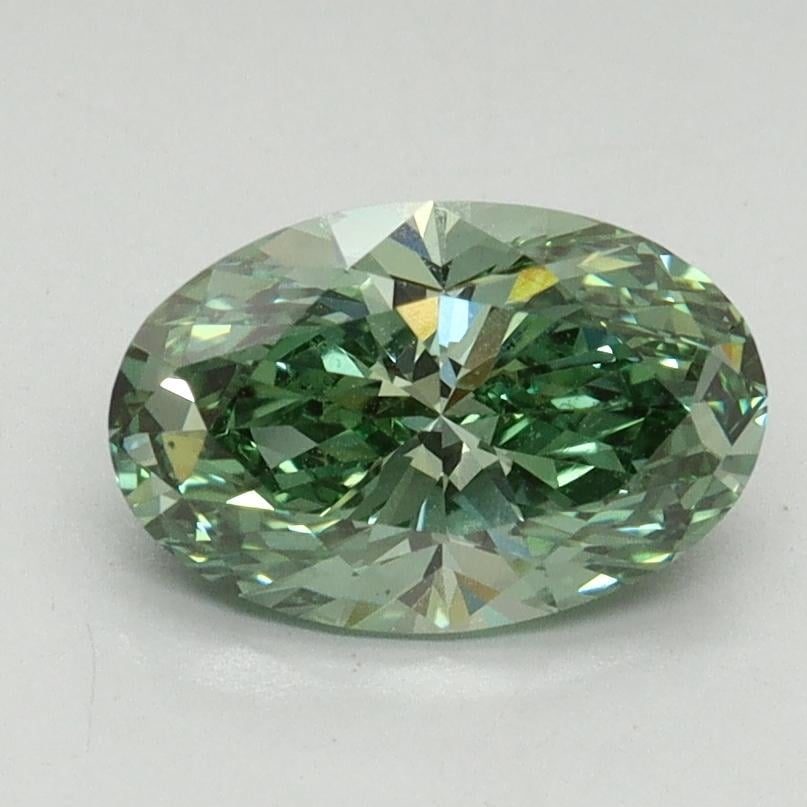 1.44 Ct. Fancy Vivid Pacific Green Oval Lab Grown Diamond
