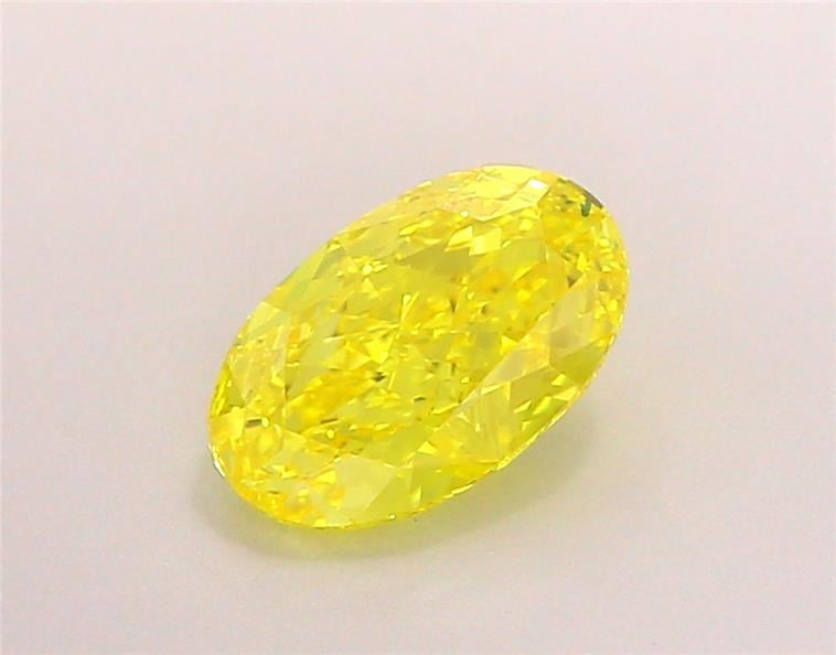 1.05 Ct. Fancy Vivid  Yellow Oval Lab Grown Diamond