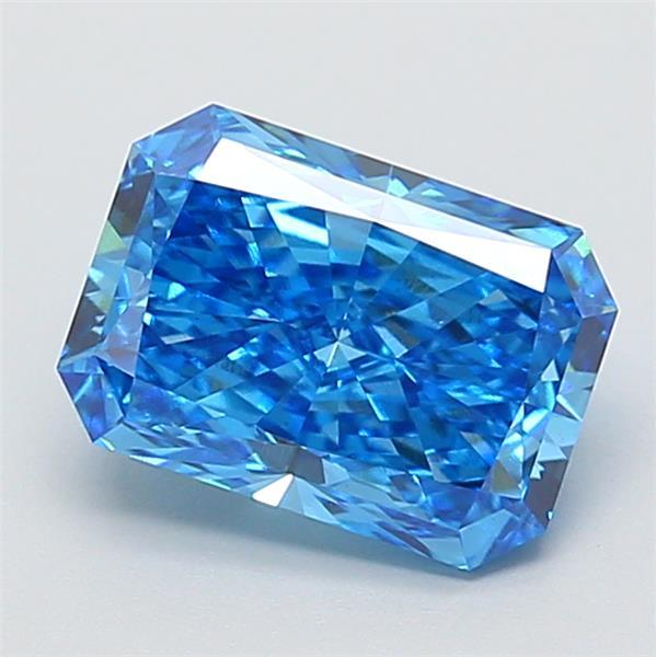 2.26 Ct. Fancy Vivid Blue Radiant Lab Grown Diamond