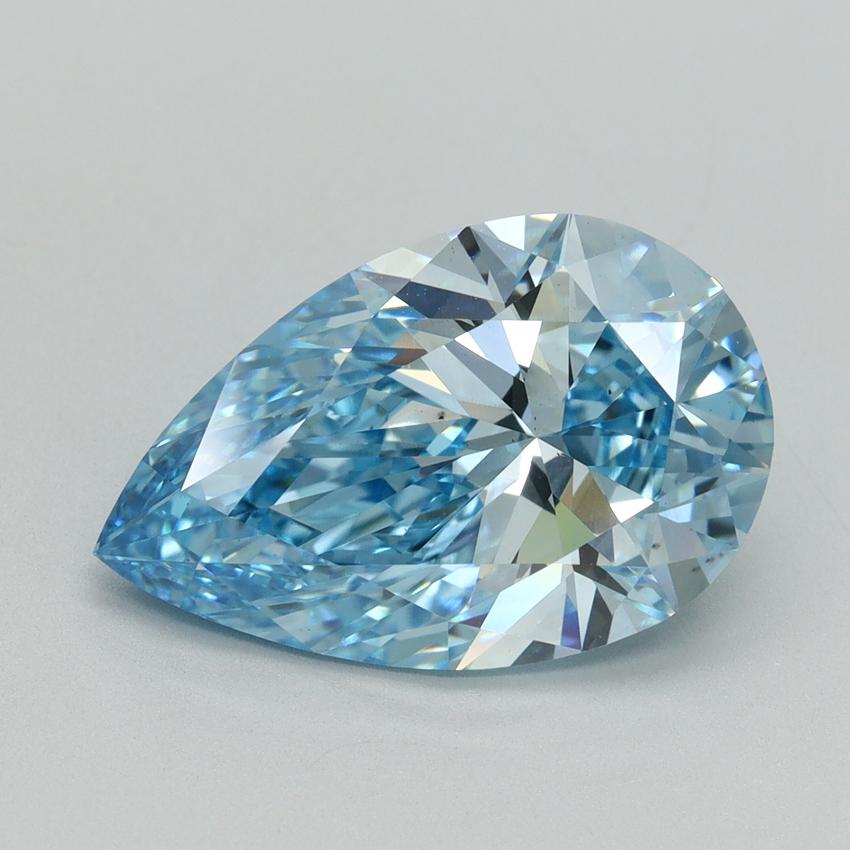 5.01 Ct. Fancy Vivid Blue Pear Lab Grown Diamond