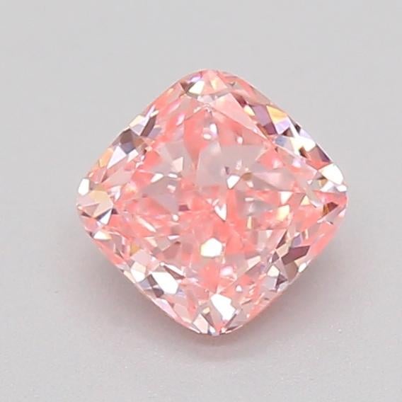 0.31 Ct. Fancy Vivid  Pink Cushion Lab Grown Diamond