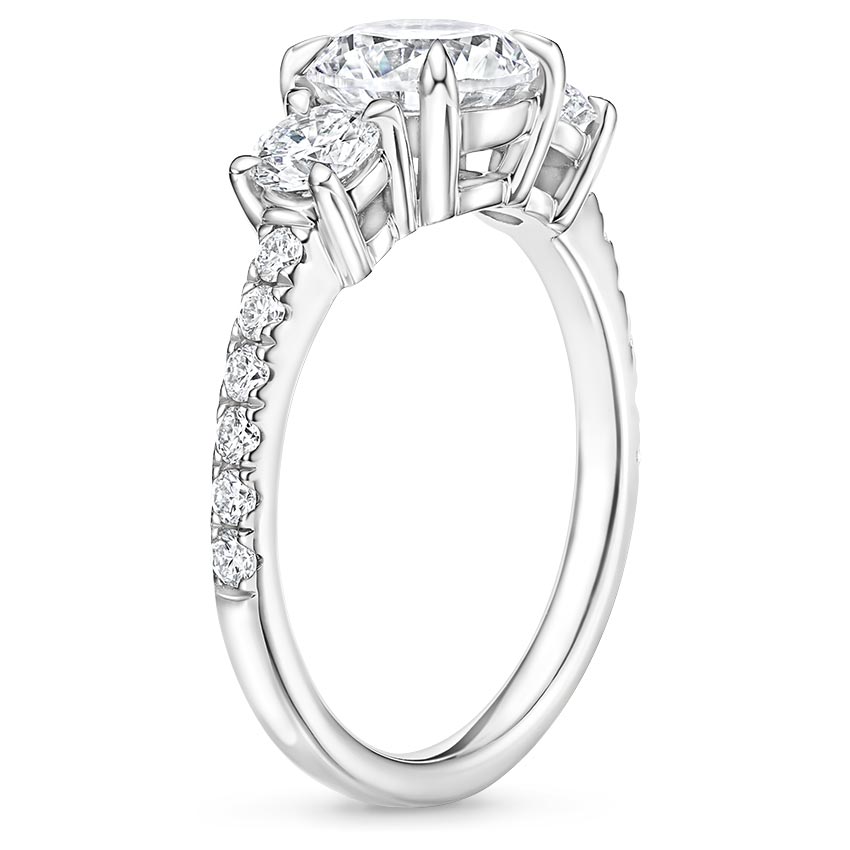 Platinum Constance Three Stone Diamond Ring (3/4 ct. tw.), large side view