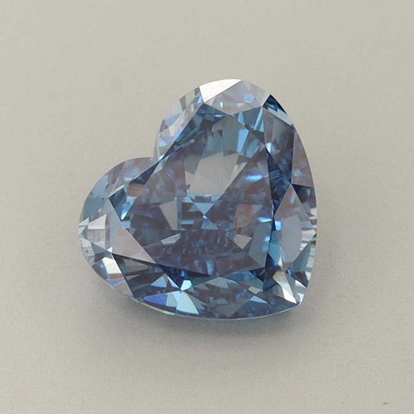 1.55 Ct. Fancy Vivid Blue Heart Lab Grown Diamond