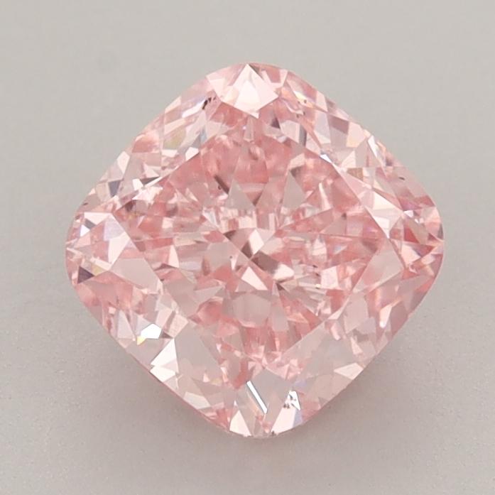 1.59 Ct. Fancy Vivid  Pink Cushion Lab Grown Diamond