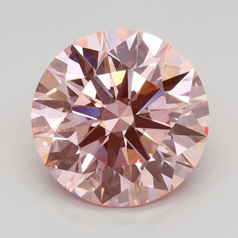 1.75 Ct. Fancy Vivid Pink Round Lab Grown Diamond