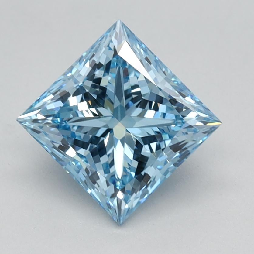 1.26 Ct. Fancy Vivid Blue Princess Lab Grown Diamond