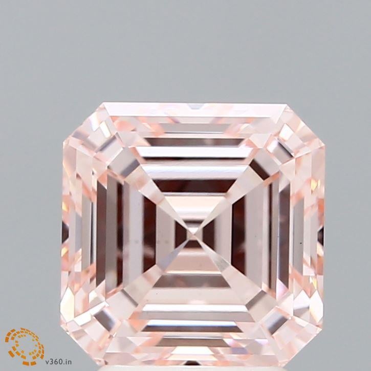 3.20 Ct. Fancy Intense Pink Asscher Lab Grown Diamond