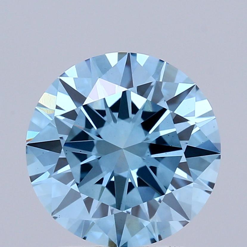 2.00 Ct. Fancy Vivid Blue Round Lab Grown Diamond