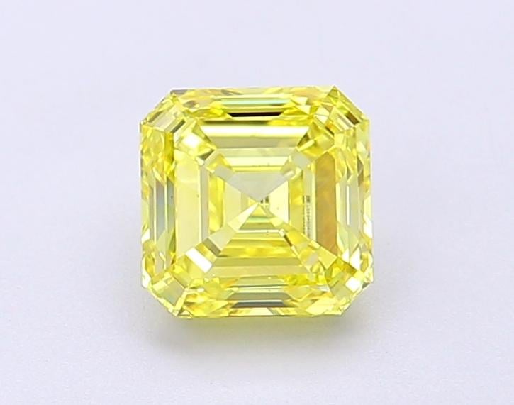 1.05 Ct. Fancy Vivid Yellow Asscher Lab Grown Diamond