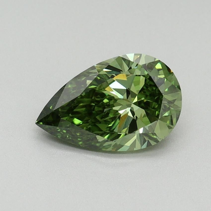 1.02 Ct. Fancy Vivid Green Pear Lab Grown Diamond