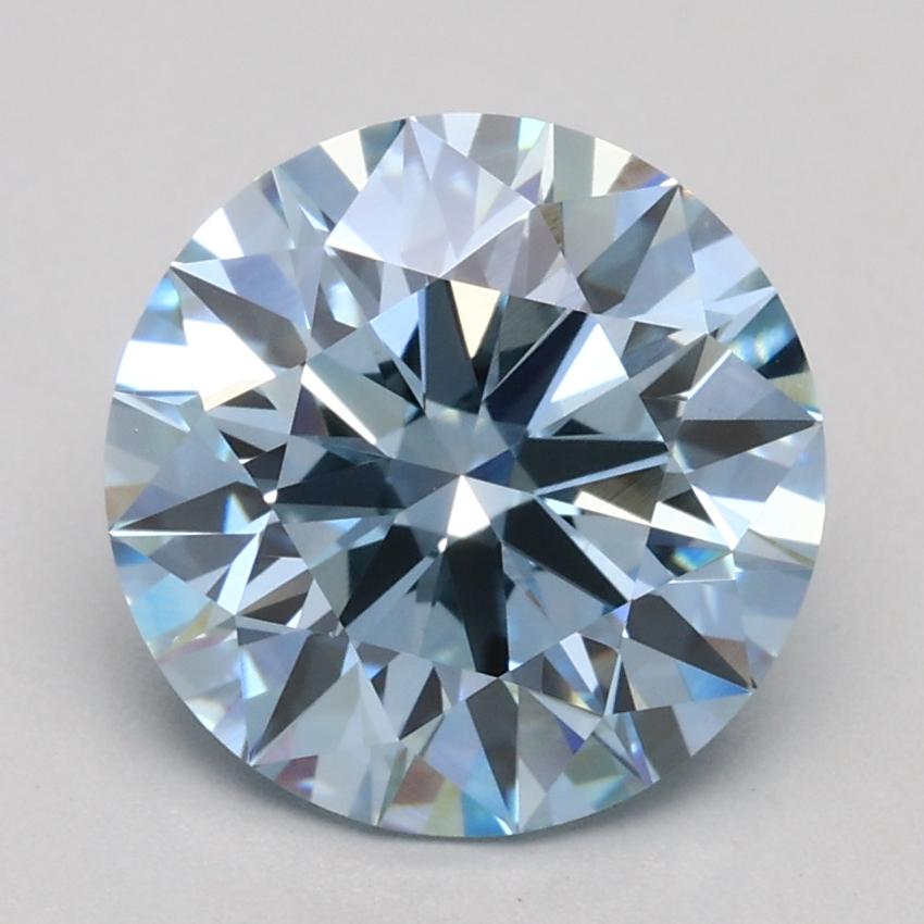 2.05 Ct. Fancy Blue Round Lab Grown Diamond