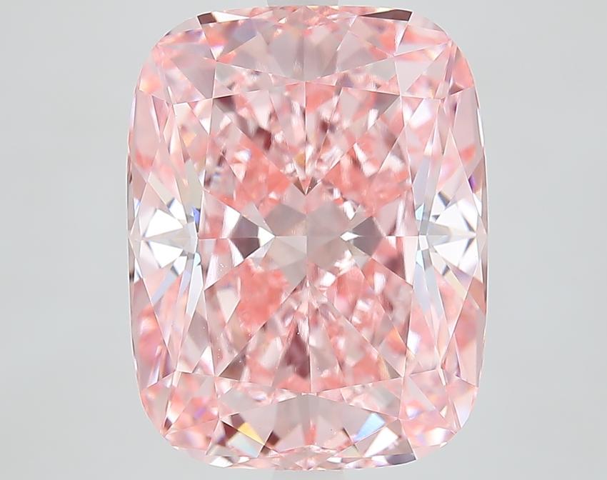9.16 Ct. Fancy Vivid Pink Cushion Lab Grown Diamond