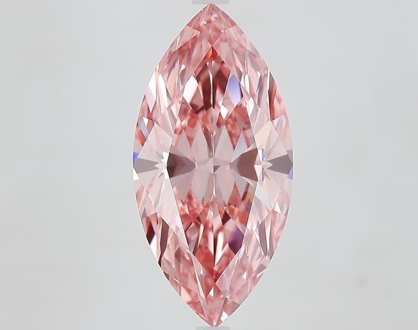 5.01 Ct. Fancy Vivid Pink Marquise Lab Grown Diamond