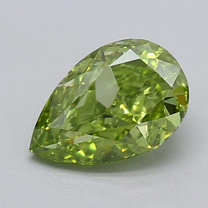 1.01 Ct. Fancy Vivid  Green Pear Lab Grown Diamond