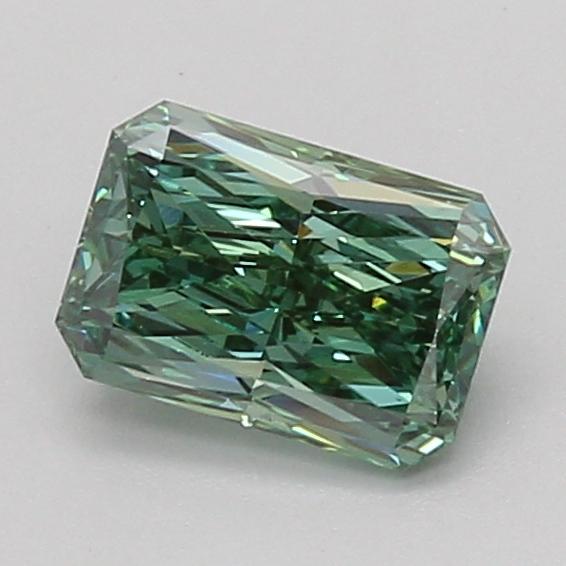 1.10 Ct. Fancy Vivid Green Radiant Lab Grown Diamond